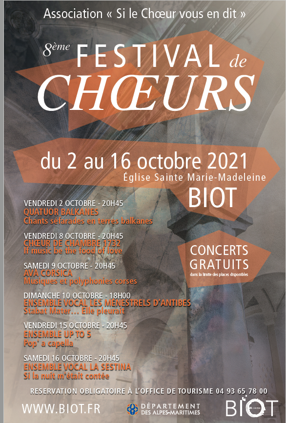 Concert : Festival de Choeur de Biot