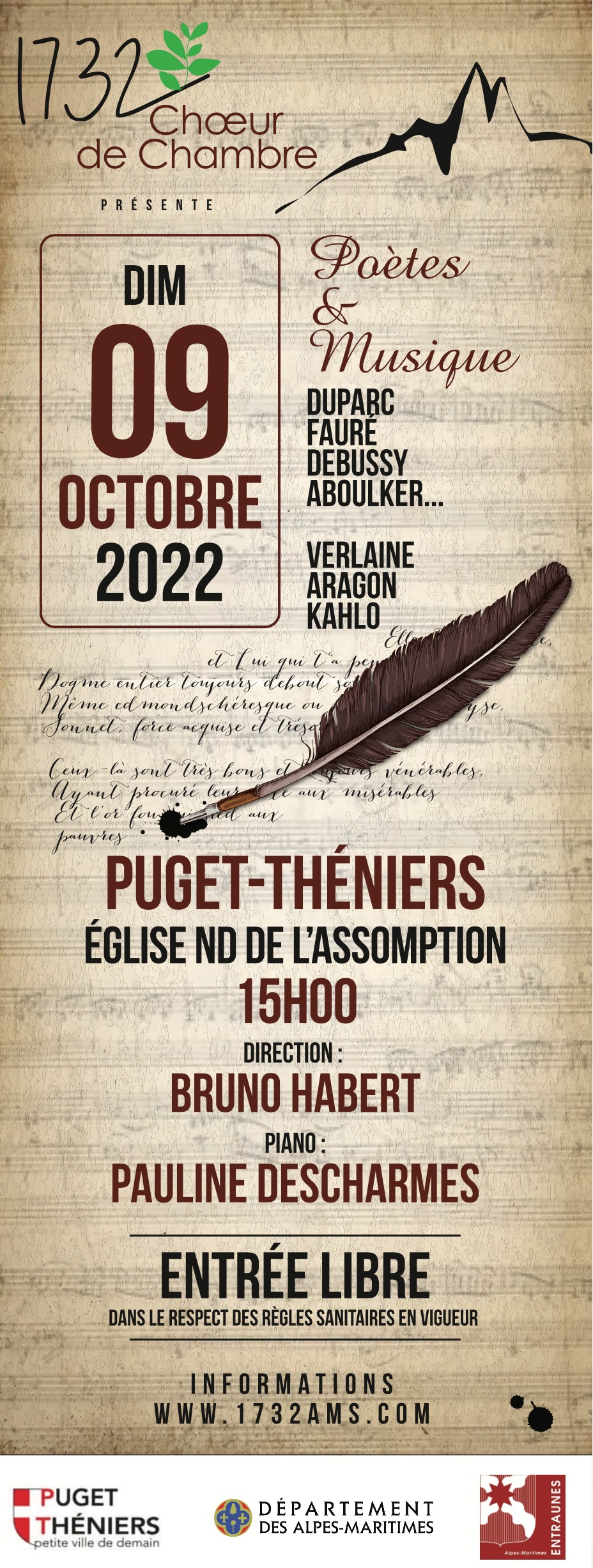 Concert « Poètes et Musique » – Puget-Théniers