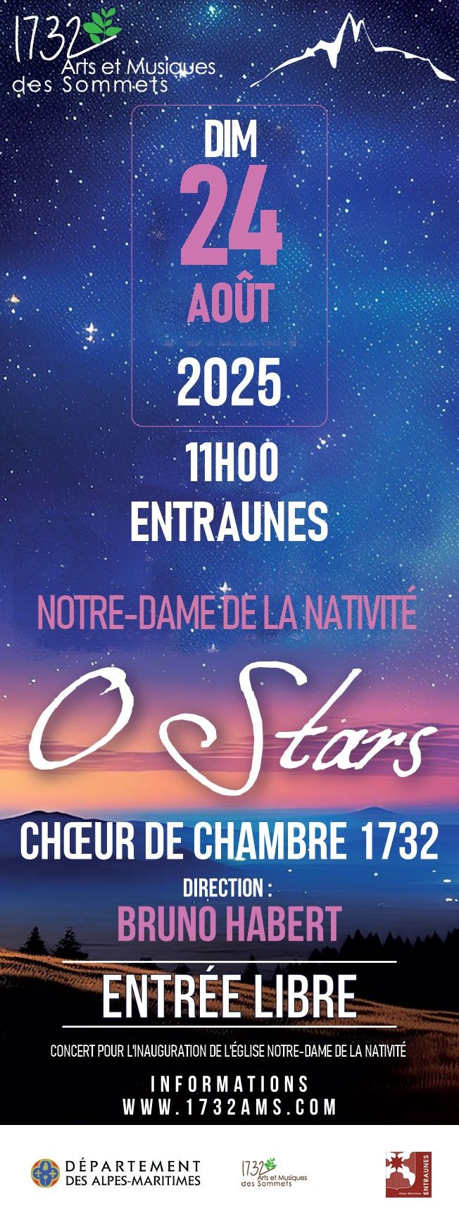 Concert Inauguration de l’église Notre Dame de la Nativité – Entraunes